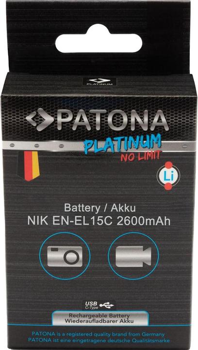 Produktbild Patona Platinum Akku Nikon ENEL15C USB-C (Kamera Akku)