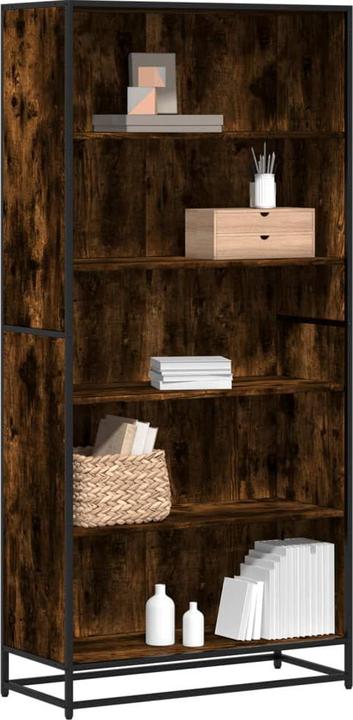 Image du produit VidaXL Bibliothèque Étagère sur pied Étagère de bureau Étagère de rangement Chêne fumé