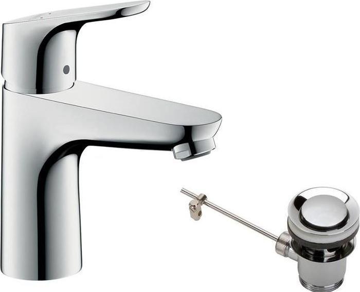 Produktbild hansgrohe Focus Einhebel-Waschtischarmatur 100 mit Zugstangen-Ablaufgarnitur