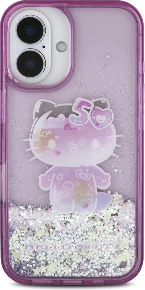 Produktbild Hello Kitty HKHCP16SL50PPU iPhone 16 6.1" fioletowy/purple hardcase Liquid Glitter 50TH Anniver (Apple iPhone 16)