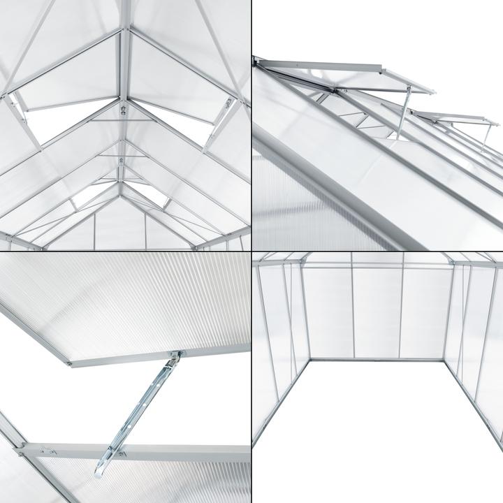 Produktbild En.Casa Gewächshaus Oisterwijk Alu-Rahmen 370x190 cm