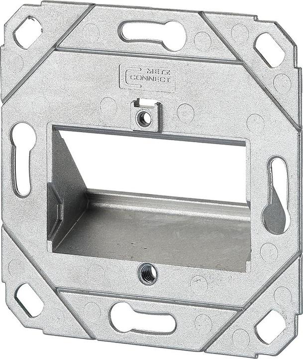 Actual product image Metz Connect 130B20D31200KE Keystone 3Port DE UP0 empty pure white Junction box without cover