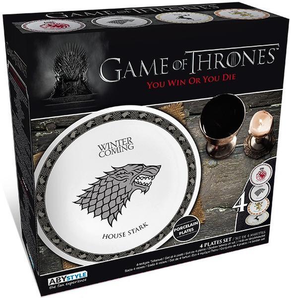 Image du produit ABYstyle GAME OF THRONES - Jeu de 4 assiettes - Houses (4 x, 21 cm)
