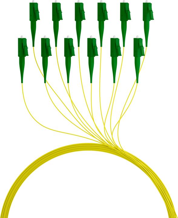 Image du produit EFB Elektronik Pigtail fibre LC-APC 8° 9/125µ OS2, jaune2m (2 m)