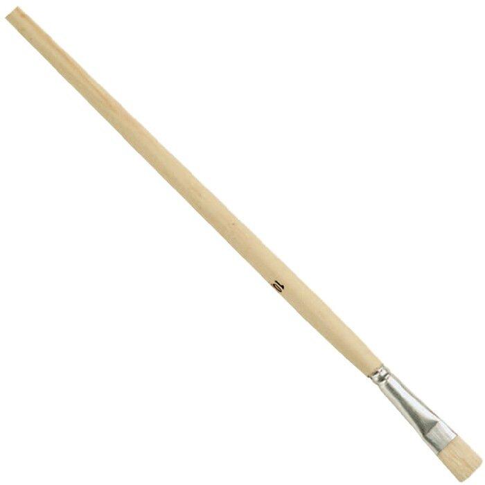 HP Autozubehör Gussowpinsel Grösse 14 Breite 10 mm Spitzenqual. helle Borsten Weissblech langer roher Holzstiel (10 mm)