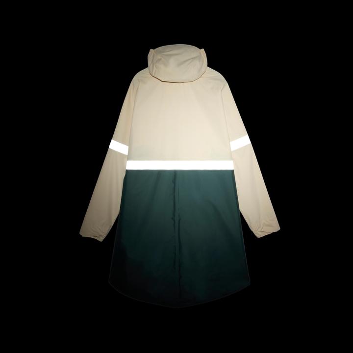 Actual product image Btwin Fahrrad Regenponcho City 540 Sichtbarkeit bei Nacht khaki/beige (M/L)