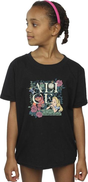 Actual product image Disney Girls Alice In Wonderland Leafy Garden Cotton T-Shirt (140, 146)