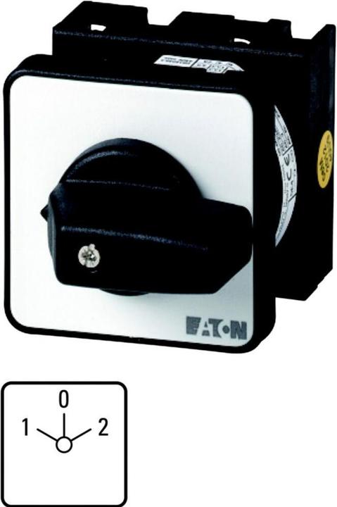 Actual product image Eaton T0-2-8211/Z Change-over switch 029354 Kont4 20A 1-0-2 60° latching Intermediate construction