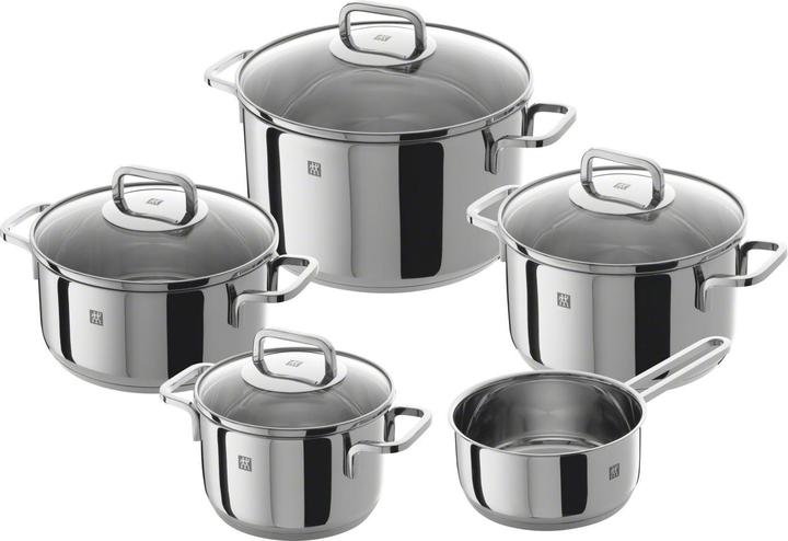 Produktbild Zwilling Quadro Kochgeschirr-Set 5-teilig STD (16 cm, Pfannenset + Topfset, Aluminium, Edelstahl)