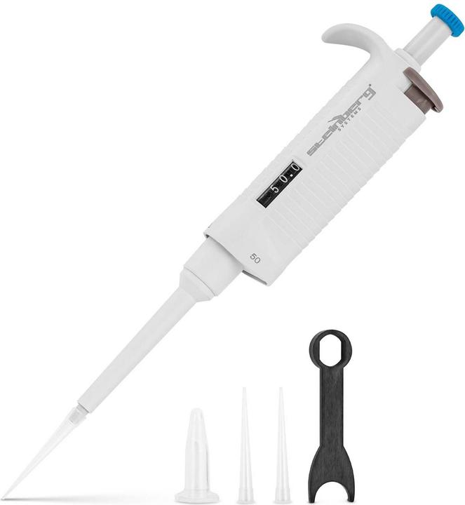 Produktbild Steinberg Einkanalpipette Messpipette Mikropipette 0,005 - 0,05 ml inkl. Zubehör autoklavierbar