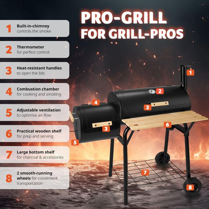 Image du produit tectake Barbecue Smoker Américain (58 cm)
