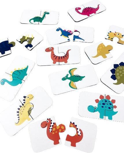 Activity Board Hölzerne Dinosaurier-Puzzle 2 Stück Puzzle, Bildungsmaterial, Homeschool Vorschule Karten (24 Teile)