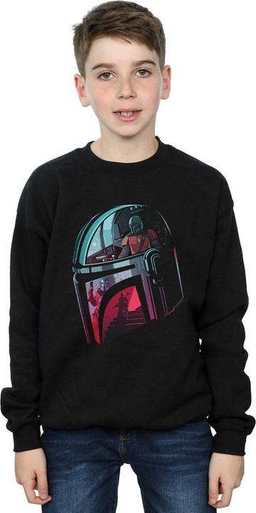 Produktbild Star Wars The Mandalorian Mandalore Helmet Reflection Sweatshirt Jungen (152, 158)