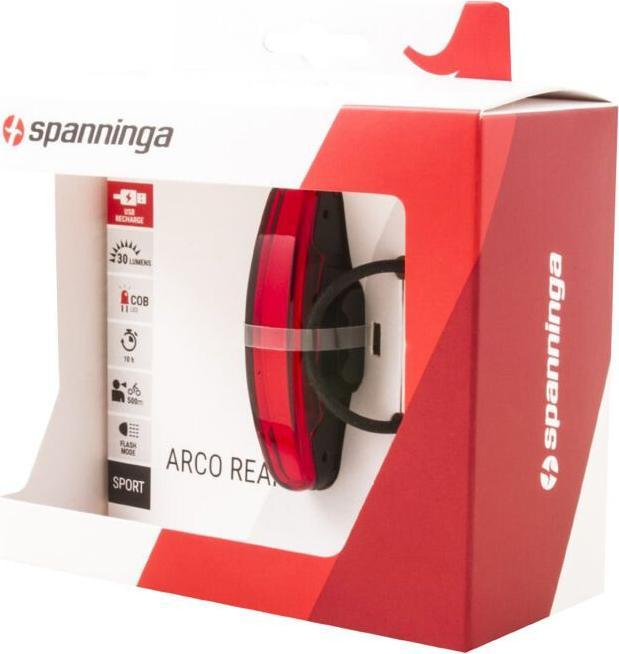 Actual product image Spanninga Arco Flash Rechargeable Rear Light (30 lm, 30 lm)
