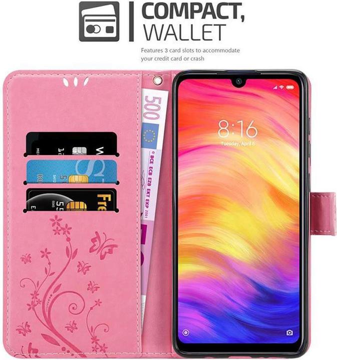 Actual product image Cadorabo Flower Book Cover (Xiaomi Redmi Note 7)