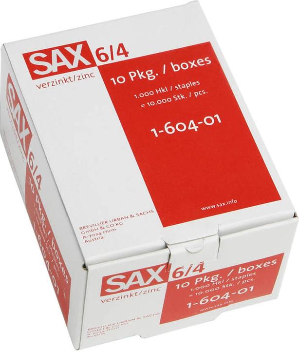 Produktbild SAX Heftklammern, 6/4, 1000 Stück, 604