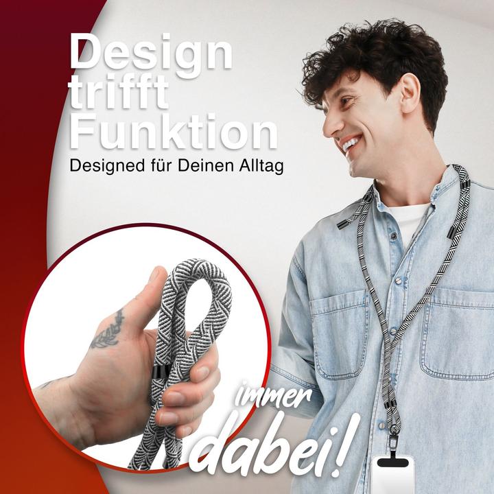 Produktbild Nalia HoldMe Lanyard Handykette - Universal Trageband für Smartphones - Verstellbar, Soft & Elastisch