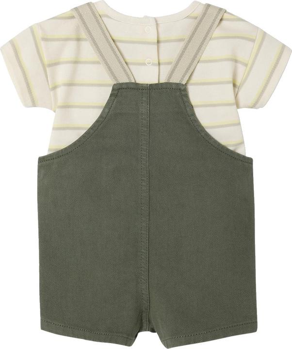 Vertbaudet Baby-Set: Gestreiftes T-Shirt & Latzhose (92)