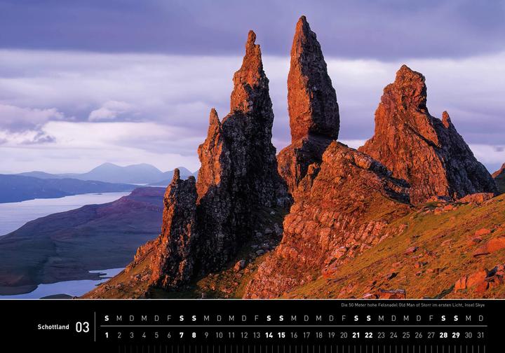 Actual product image Scotland Premium Calendar 2026 (50 x 35 cm, Hardcover, German)