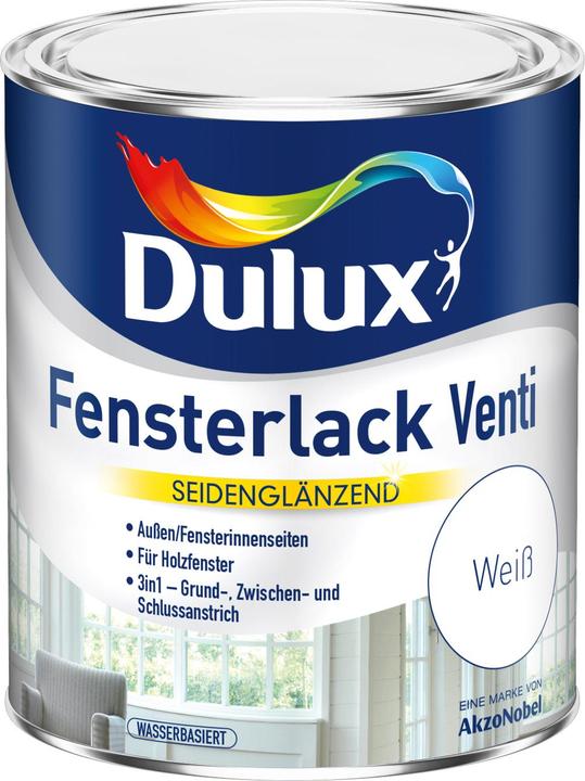 Produktbild Dulux Fensterlack Venti seidenglanz (Weiss, 2.50 l)