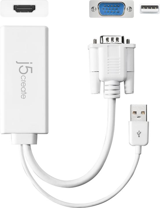 Produktbild j5Create VGA to HDMI + Audio (HDMI, 17.60 cm)