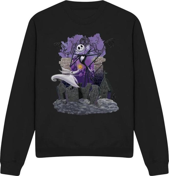 Actual product image The Nightmare Before Christmas Unisex Adult Jack Skellington Grave Sweatshirt (M)