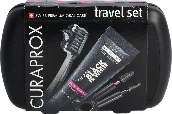 Produktbild Curaprox Display Travel Set Black is White 12 Stück (12 x)