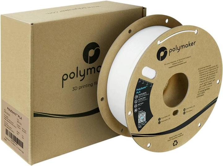 Immagine prodotto Polymaker PLA ad alta velocità PolySonic (PLA, 1.75 mm, 1000 g, Bianco)
