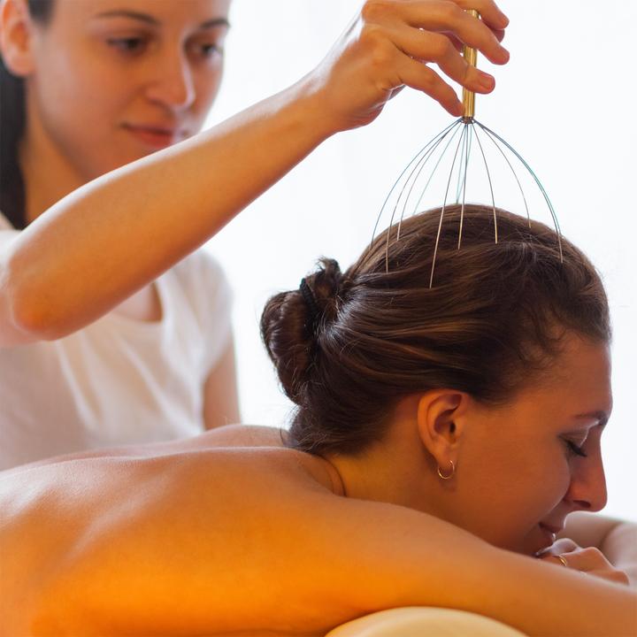Actual product image Relaxdays Head Massager Metal