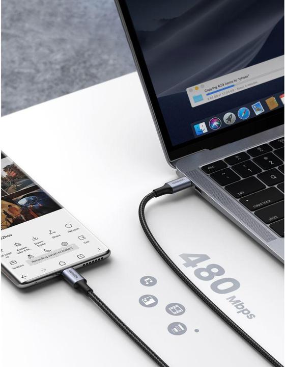 Actual product image Ugreen USB C — USB C (0.50 m, USB 2.0)