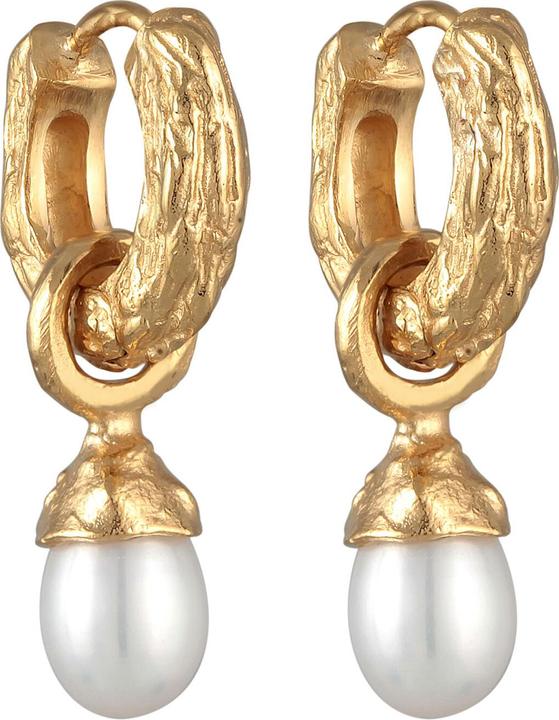 Immagine prodotto Elli Orecchini PREMIUM Creoli di perle d'acqua dolce in argento biologico 925 (Argento 925)