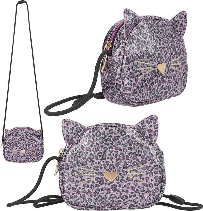 Produktbild Magni Depesche TOPModel Umhängetasche REBEL KITTY klein lila schwarz rosa 5x16x13cm