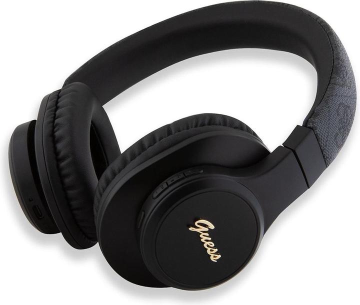 Actual product image Guess PU Leather 4G Tone on Tone Script Logo Earphones - black (32 h, Wireless)