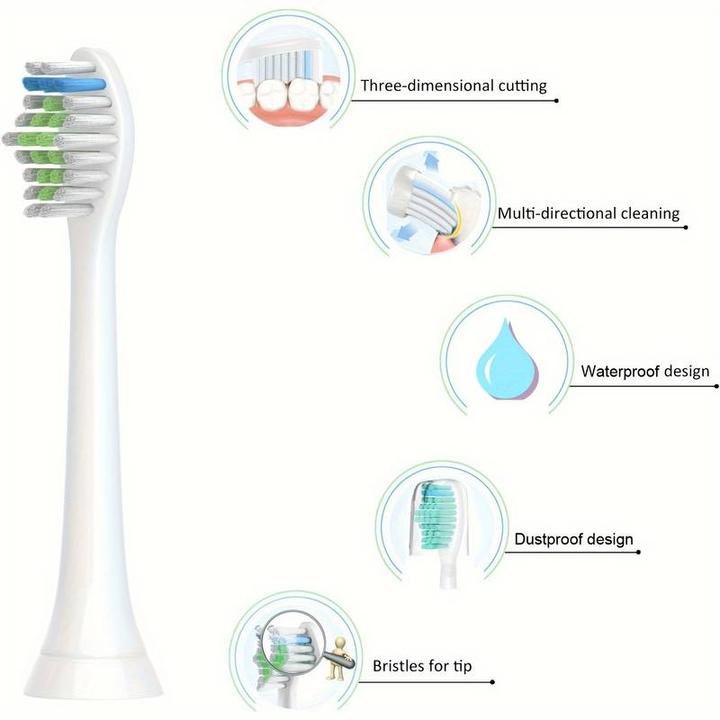 Produktbild PhoneLook Philips Sonicare Ersatzbürstenköpfe Diamond clean für Zahnbürste (Packung mit 8 Stück) (8 x)