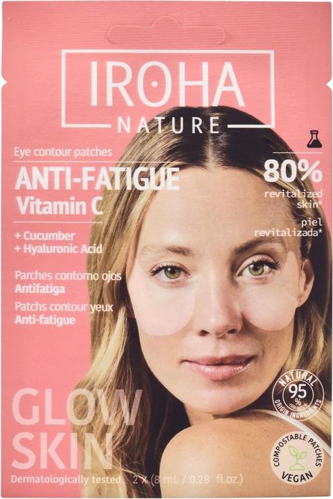Produktbild Iroha Nature Eye Contour Patches Vitamin C + Cucumber and Hyaluronic Acid (Patches, 16 ml)