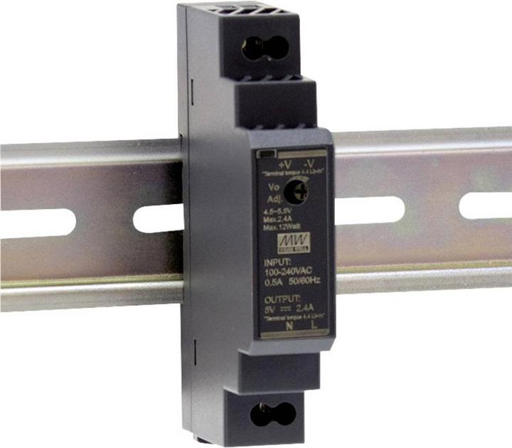 Actual product image MeanWell HDR-15-5 Power Supply & Voltage Converter 15 W