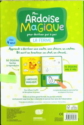 Produktbild 123 Soleil Mon ardoise magique pour dessiner pas à pas : la ferme (Französisch, Collectif, 2025)