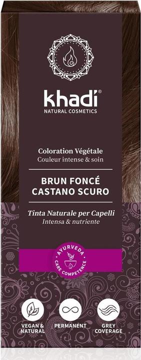 Image du produit Khadi Coloration végétale des cheveux (Brun foncé)