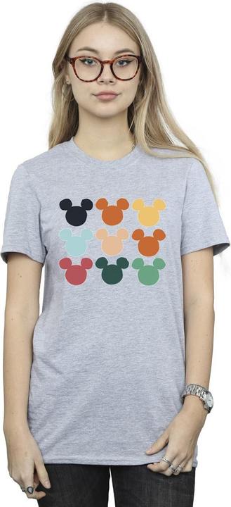 Immagine prodotto Disney Mickey Mouse Heads Square Maglietta Ampia Donna (XXL)