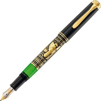 Produktbild Pelikan Füllhalter M700 Toledo EF Etui (Schwarz, Gold, Grün, 1 x)