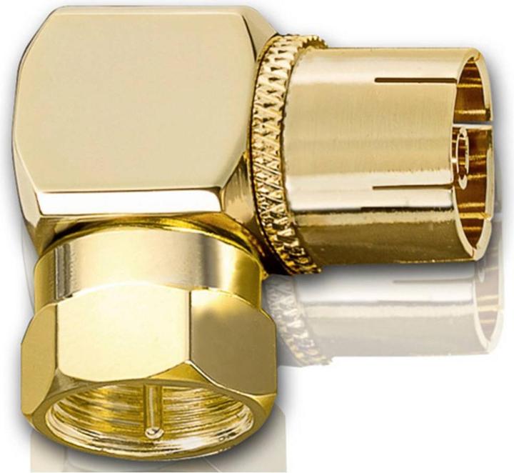 Image du produit Oehlbach Adaptateur coudé coaxial W/F mâle (Câble d'antenne)