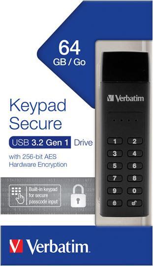 Produktbild Verbatim Keypad Secure (64 GB, USB-A, USB 3.1)