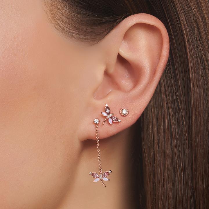 Produktbild Thomas Sabo Einzel Ohrstecker Libelle mit Steine roségold (925er Silber)