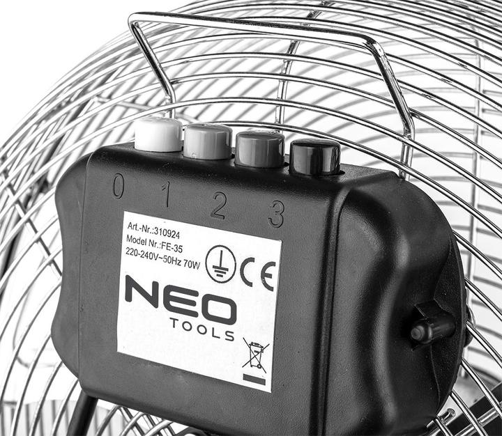 Actual product image Neo 50W floor fan, diameter 30 cm, 3 air speeds