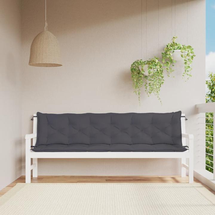 Image du produit VidaXL Coussins de banc de jardin 2 pcs. O x tissu ford (200 x 50 x 7 cm)