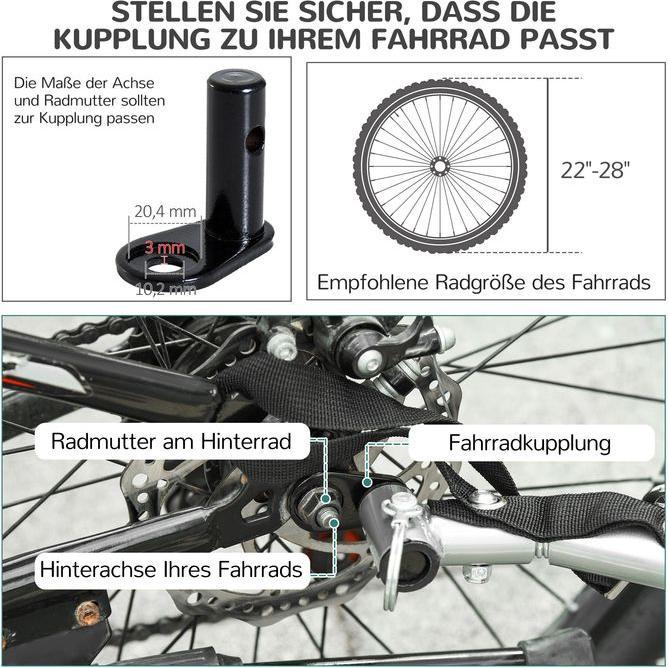 Produktbild Swisshandel24 Hundeanhänger Fahrradanhänger Hundetransporter Hunde Fahrrad Anhänger Blau+Schwarz 130 x 73 x 90 cm