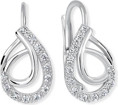 Brilio White gold earrings with crystals 239 001 01065 07