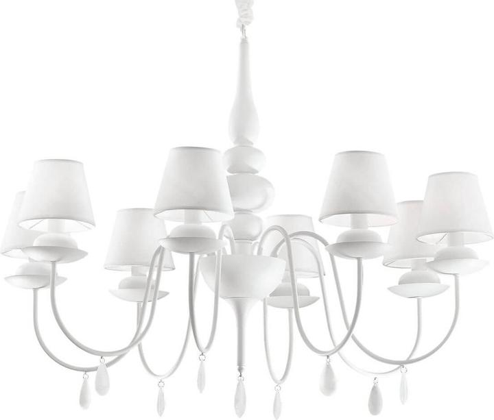 Actual product image Ideal lux BLANCHE pendant light E14 8-way ⌀920mm dimmable white 035574 (E14)