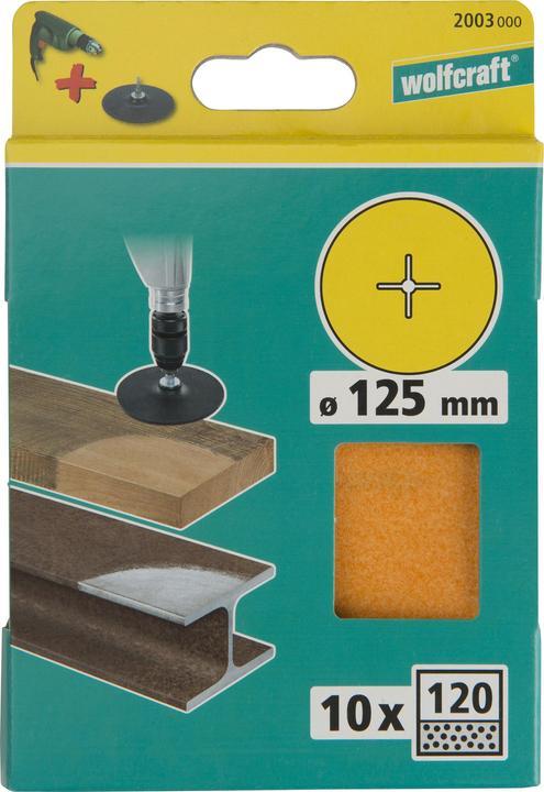 Produktbild wolfcraft wolfcraft 10 Schleifscheiben Korund K40 ø125mm (40)