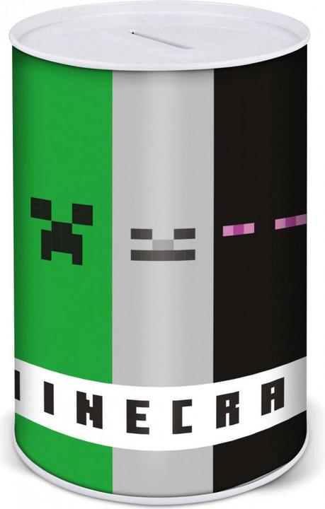 Stor MINECRAFT - Tirelire en Métal - H 15 cm x P 10cm (Ø 10 x 15 cm)